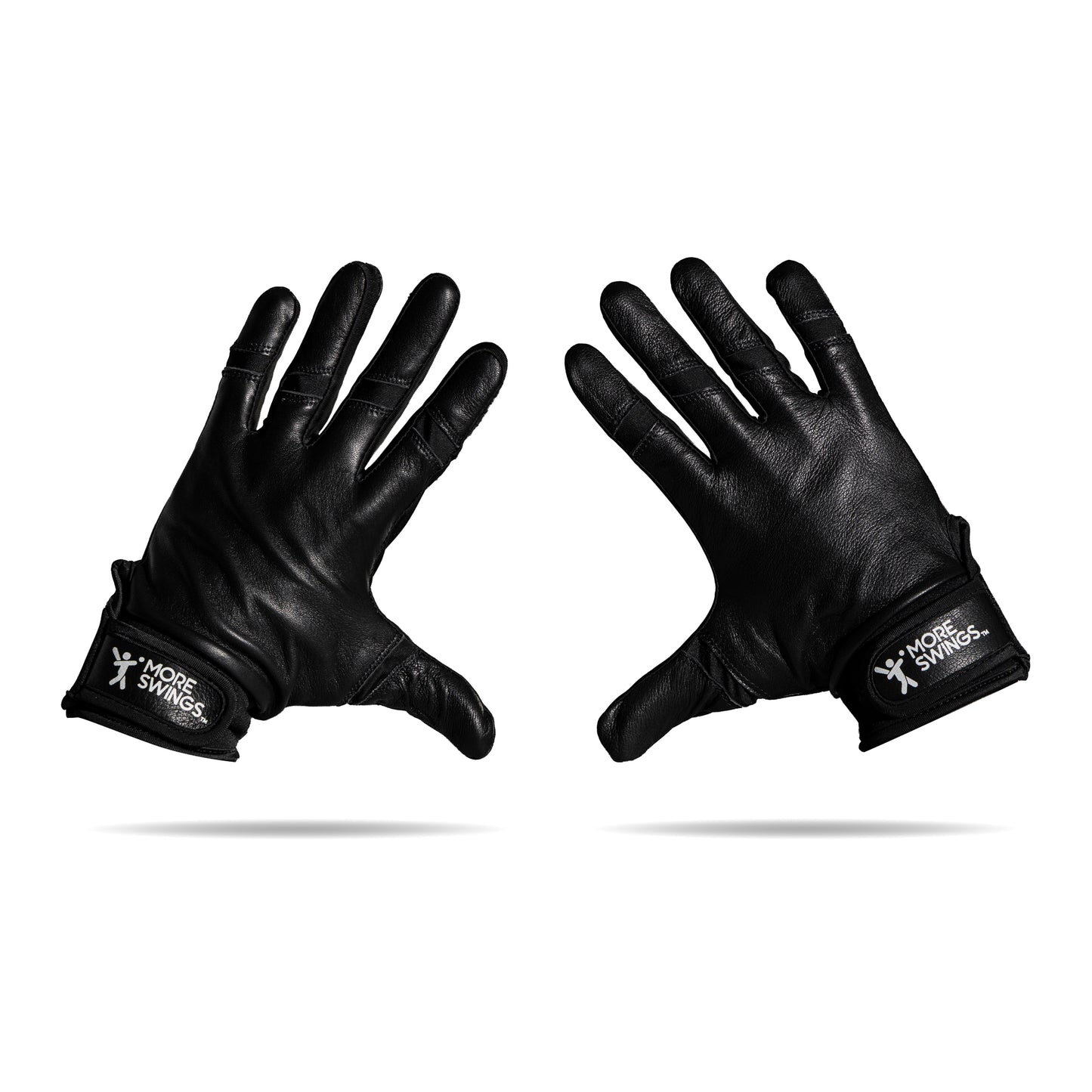 Black & Black Reversible Batting Gloves
