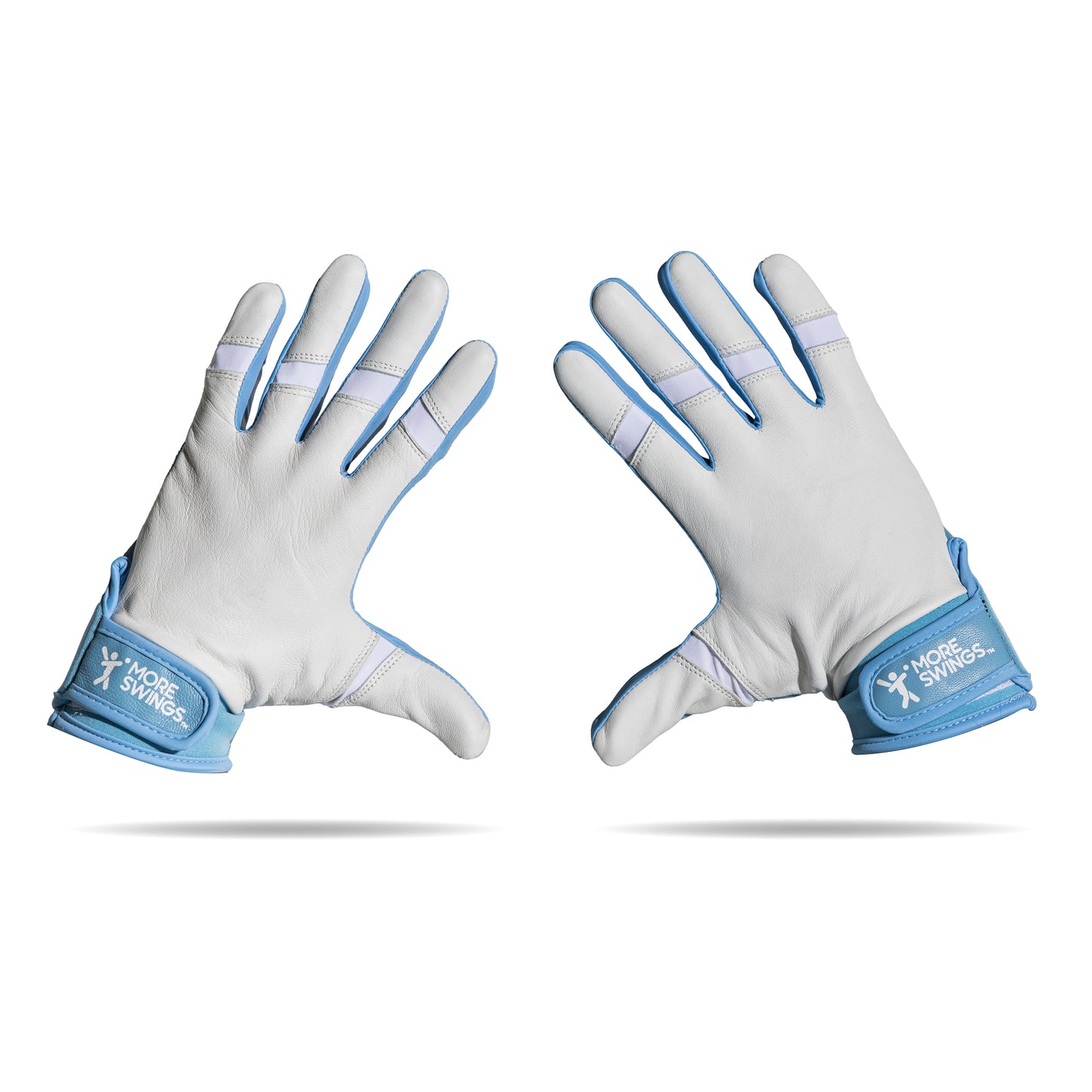 Light Blue & White Reversible Batting Gloves