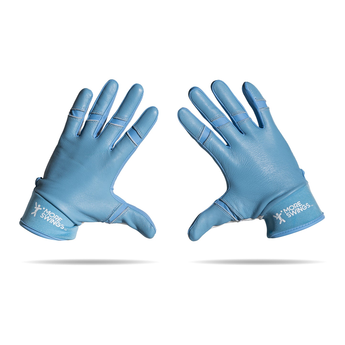 Light Blue & White Reversible Batting Gloves