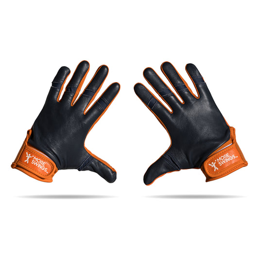 Orange & Navy Double-Sided Batting Gloves