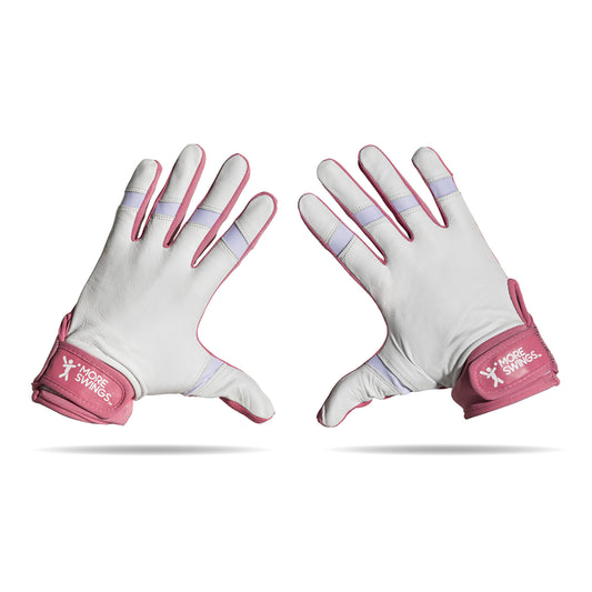 Pink & White Double-Sided Batting Gloves