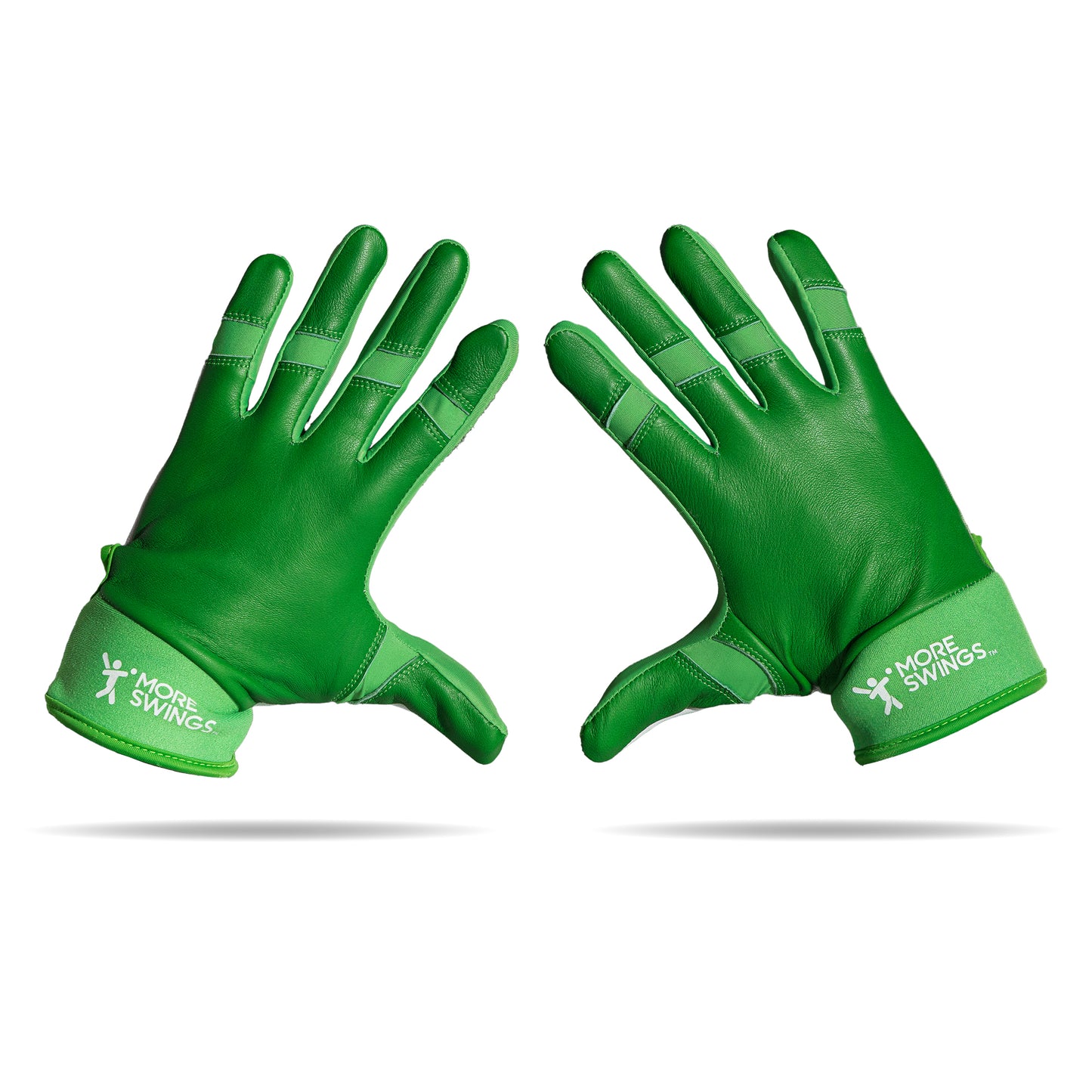 Green & White Reversible Batting Gloves