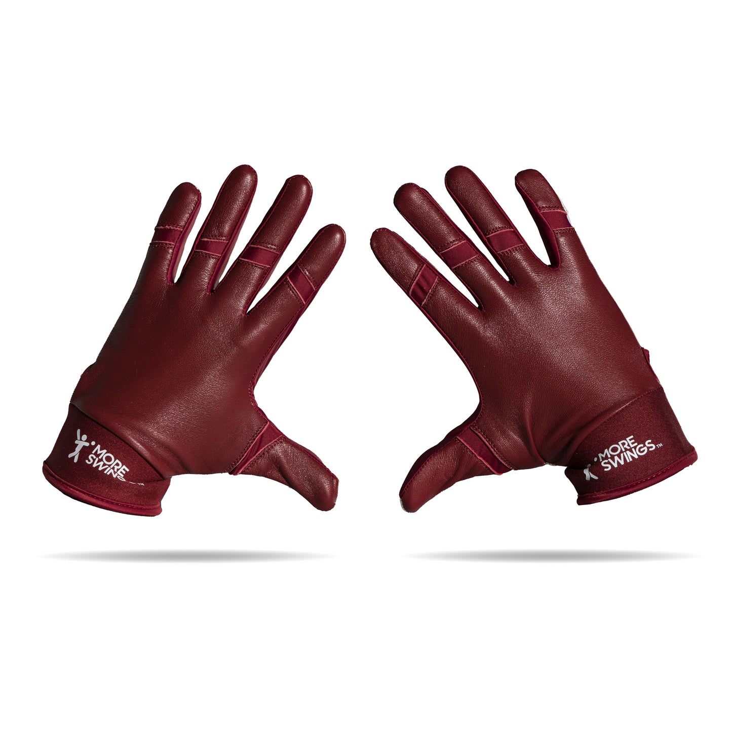 Maroon & White Reversible Batting Gloves