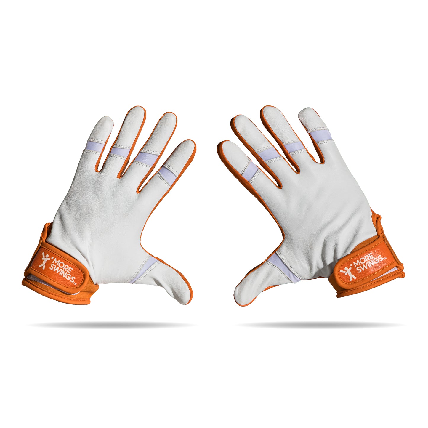 Orange & White Double-Sided Batting Gloves