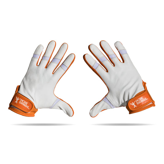 Orange & White Double-Sided Batting Gloves