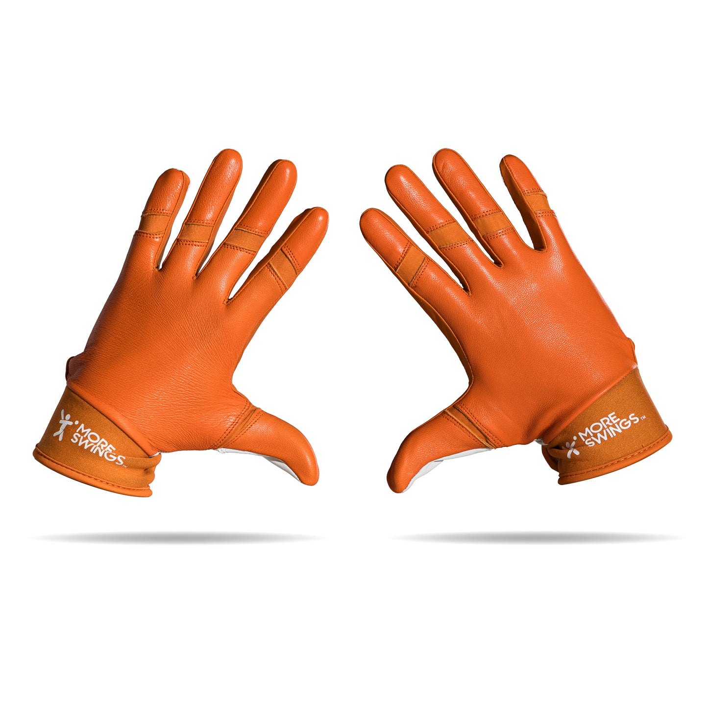 Orange & White Double-Sided Batting Gloves