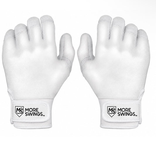 White & White Double-Sided Batting Gloves