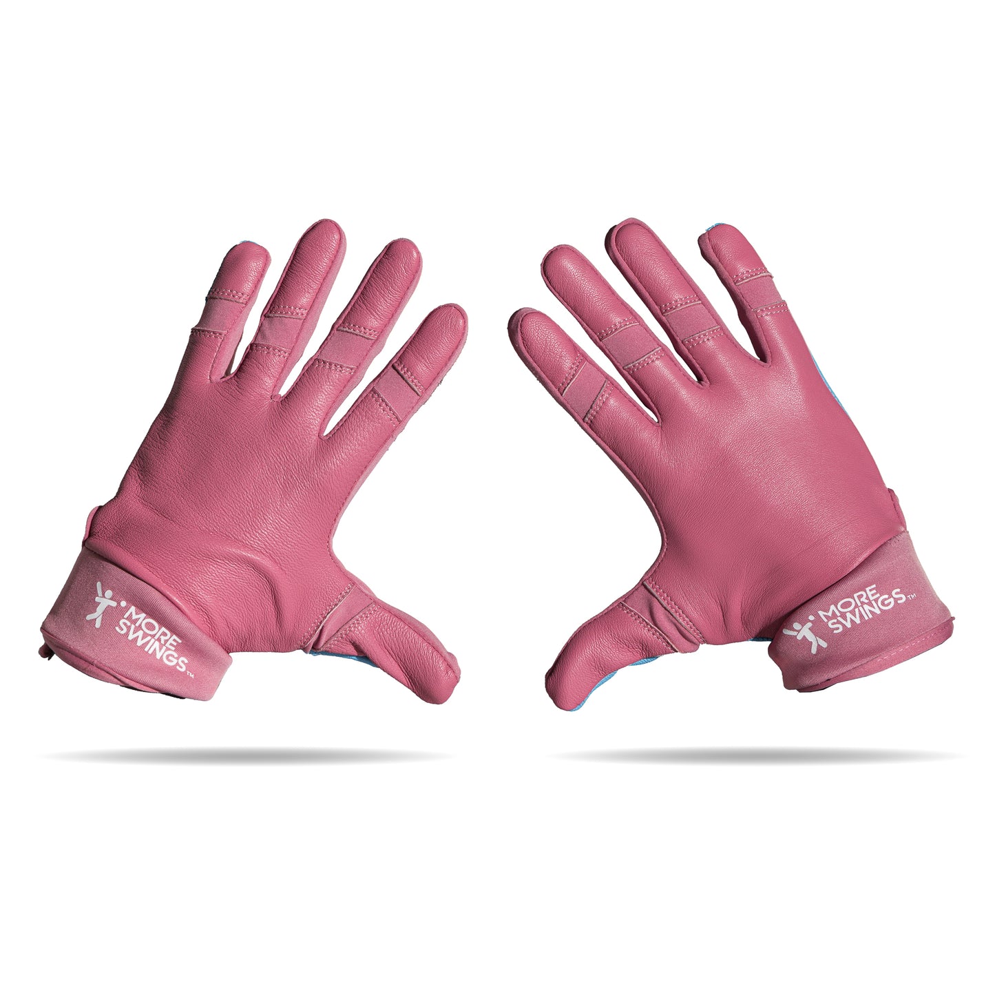 Pink & Light Blue Reversible Batting Gloves