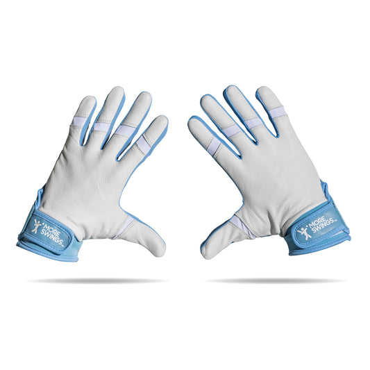 Light Blue & White Reversible Batting Gloves