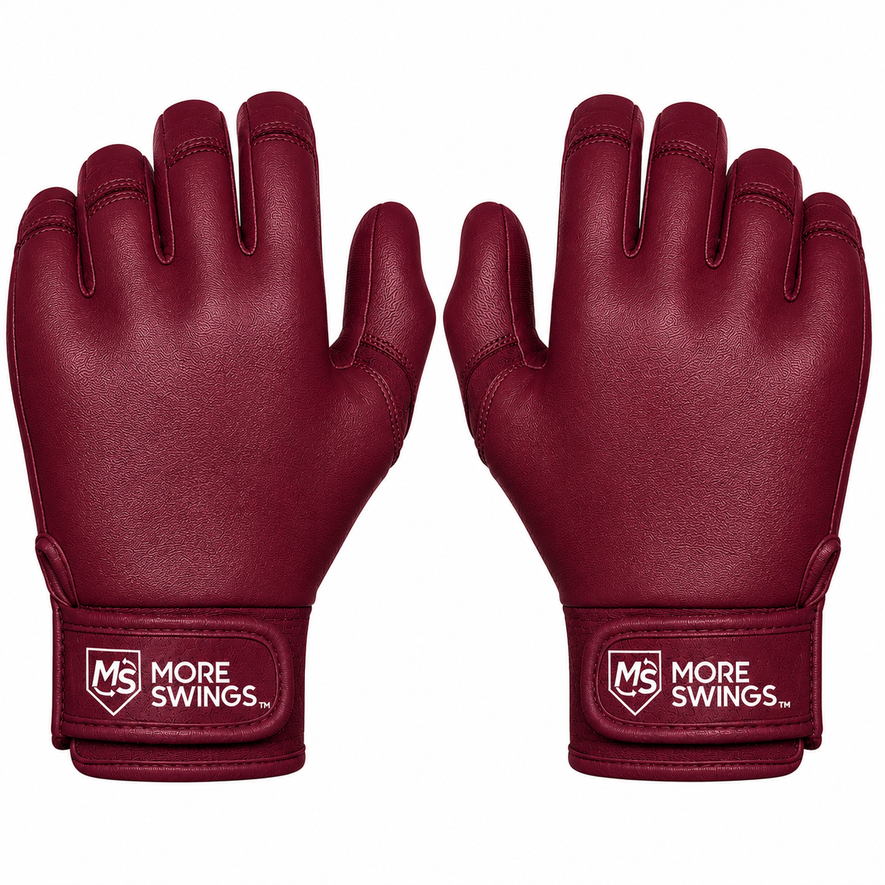 Black & Maroon Double-Sided Batting Gloves