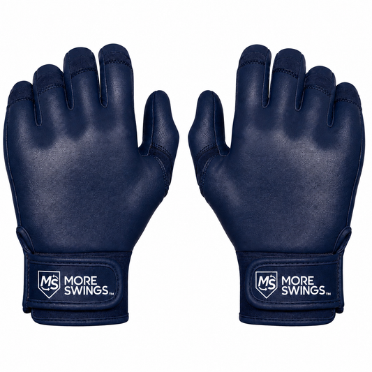 Navy & White Reversible Batting Gloves