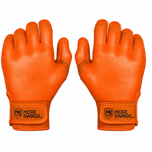 Orange & White Double-Sided Batting Gloves