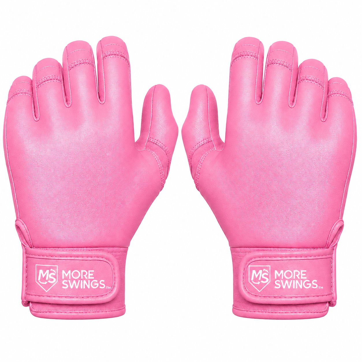 Pink & White Double-Sided Batting Gloves