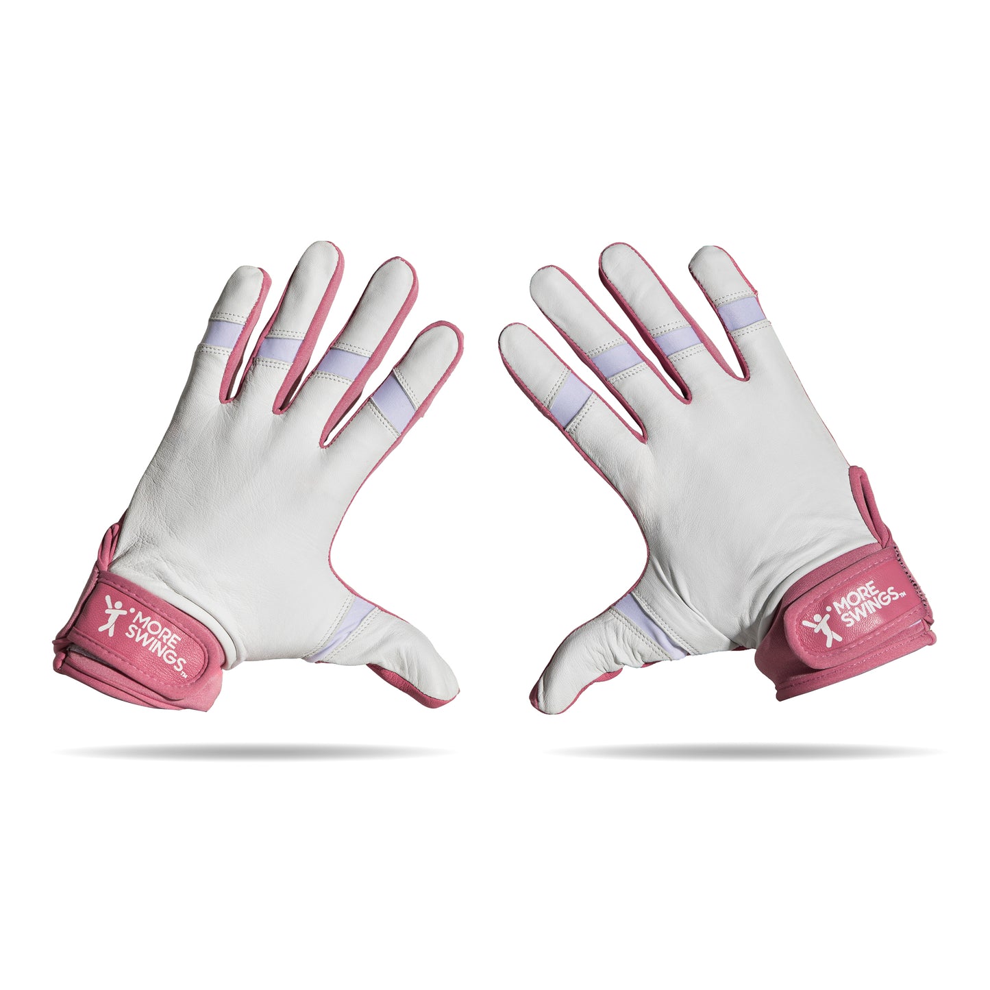 Pink & White Reversible Batting Gloves