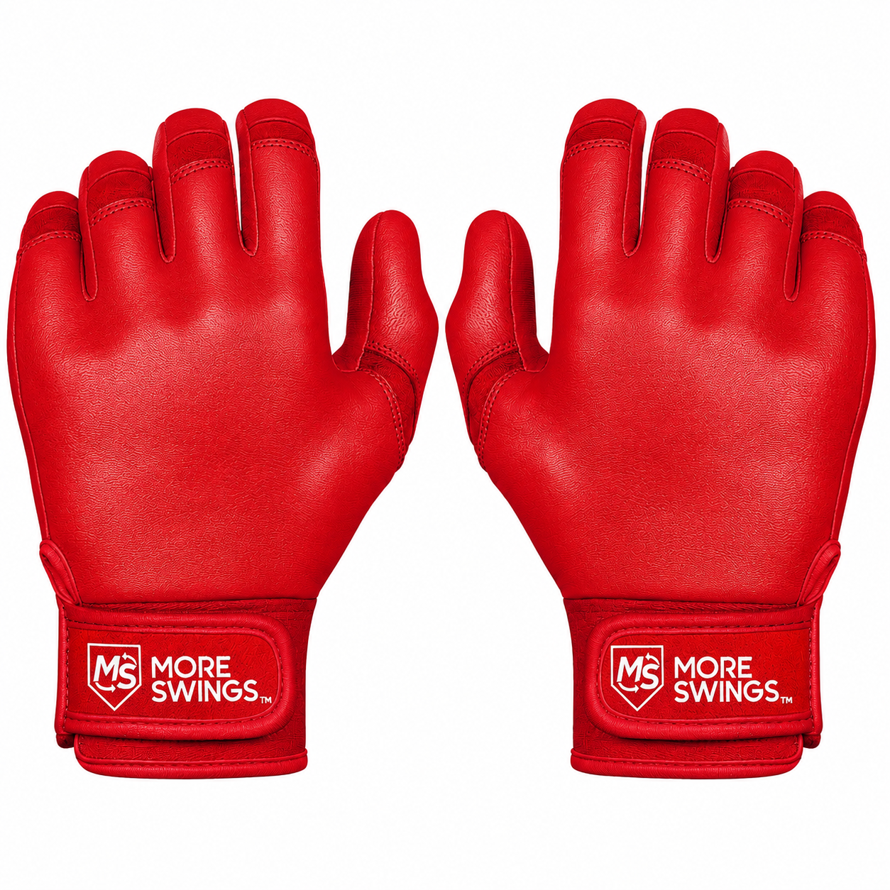 Red & White Double-Sided Batting Gloves