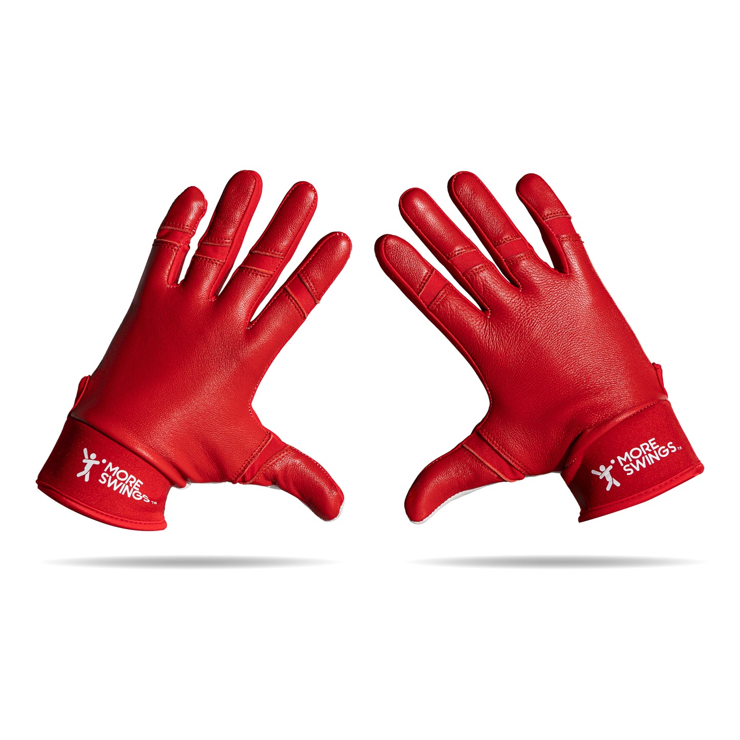 Red & White Double-Sided Batting Gloves