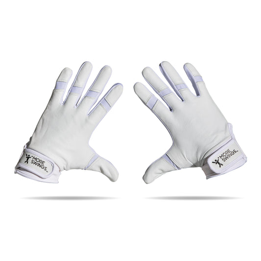 White & White Reversible Batting Gloves