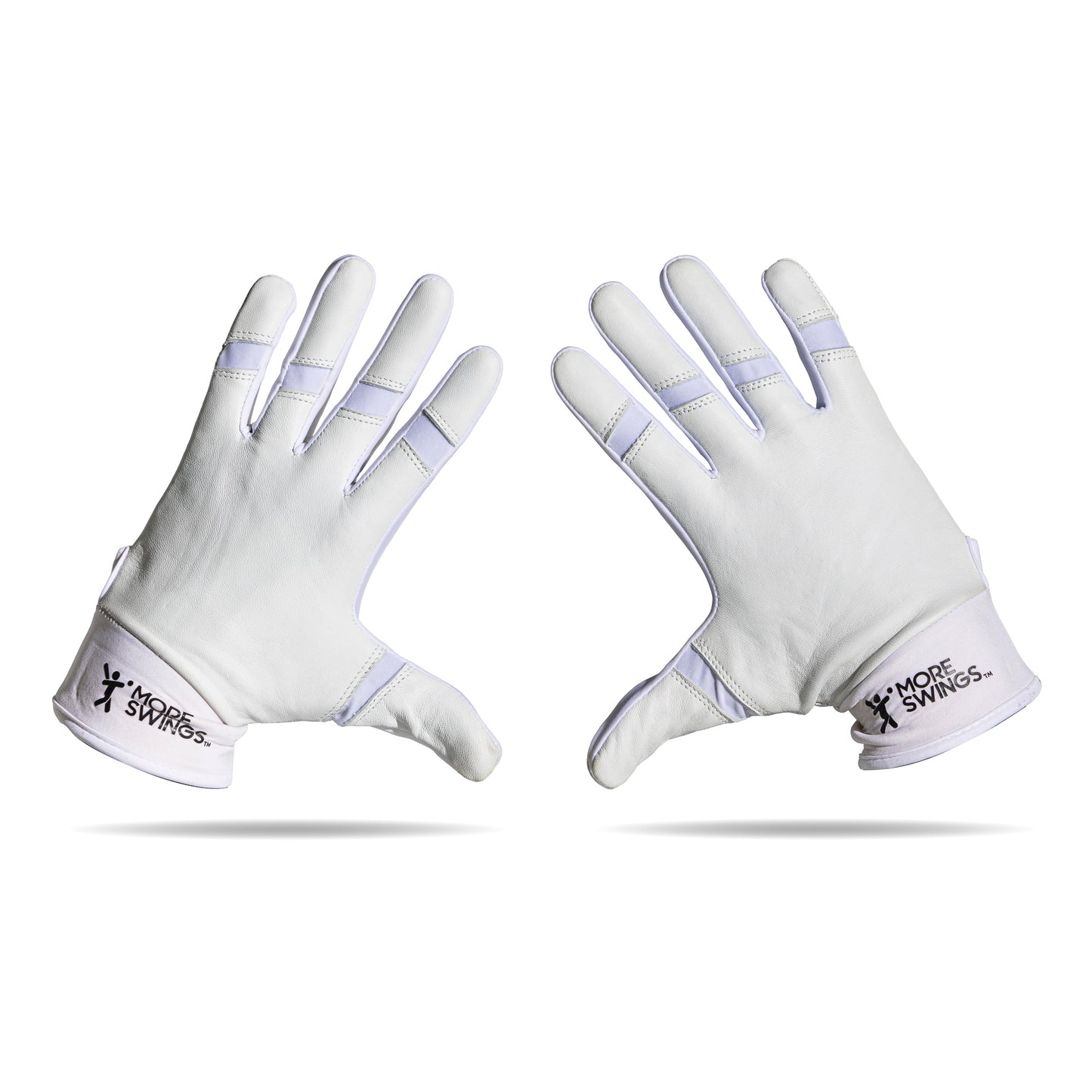 White & White Reversible Batting Gloves